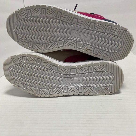 Puma Sky Hidden Wedge High Top Sneakers Pink Navy Women 8 Streetwear Color Block - Picture 4 of 12